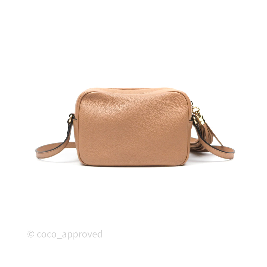 Gucci Small Soho Disco Bag Calfskin Beige