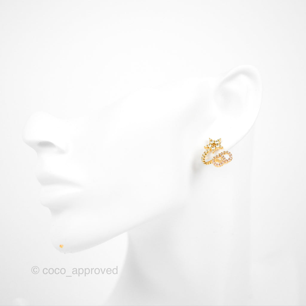 Christian Dior Clair D Lune Earrings Gold