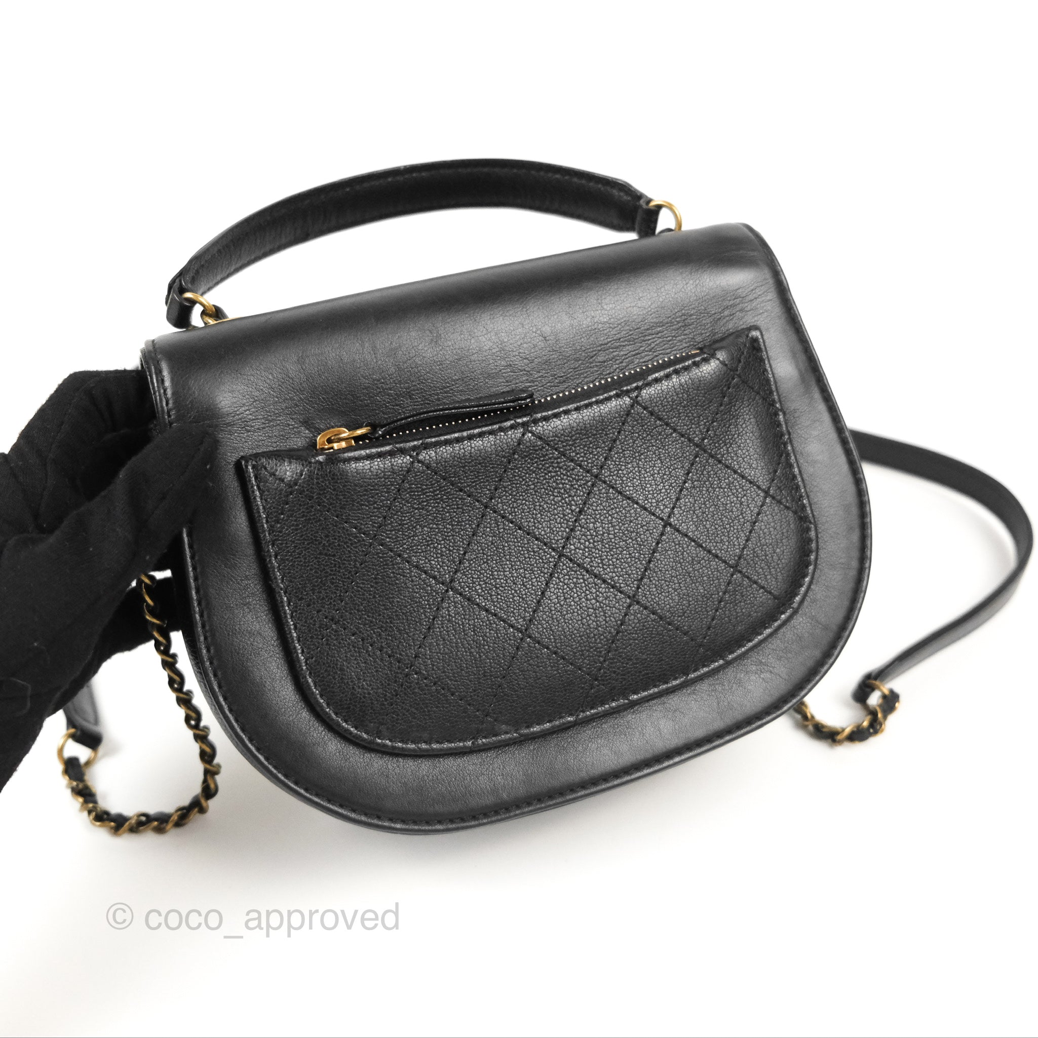 CHANEL Vanity Leather Crossbody Bag Black- sold
