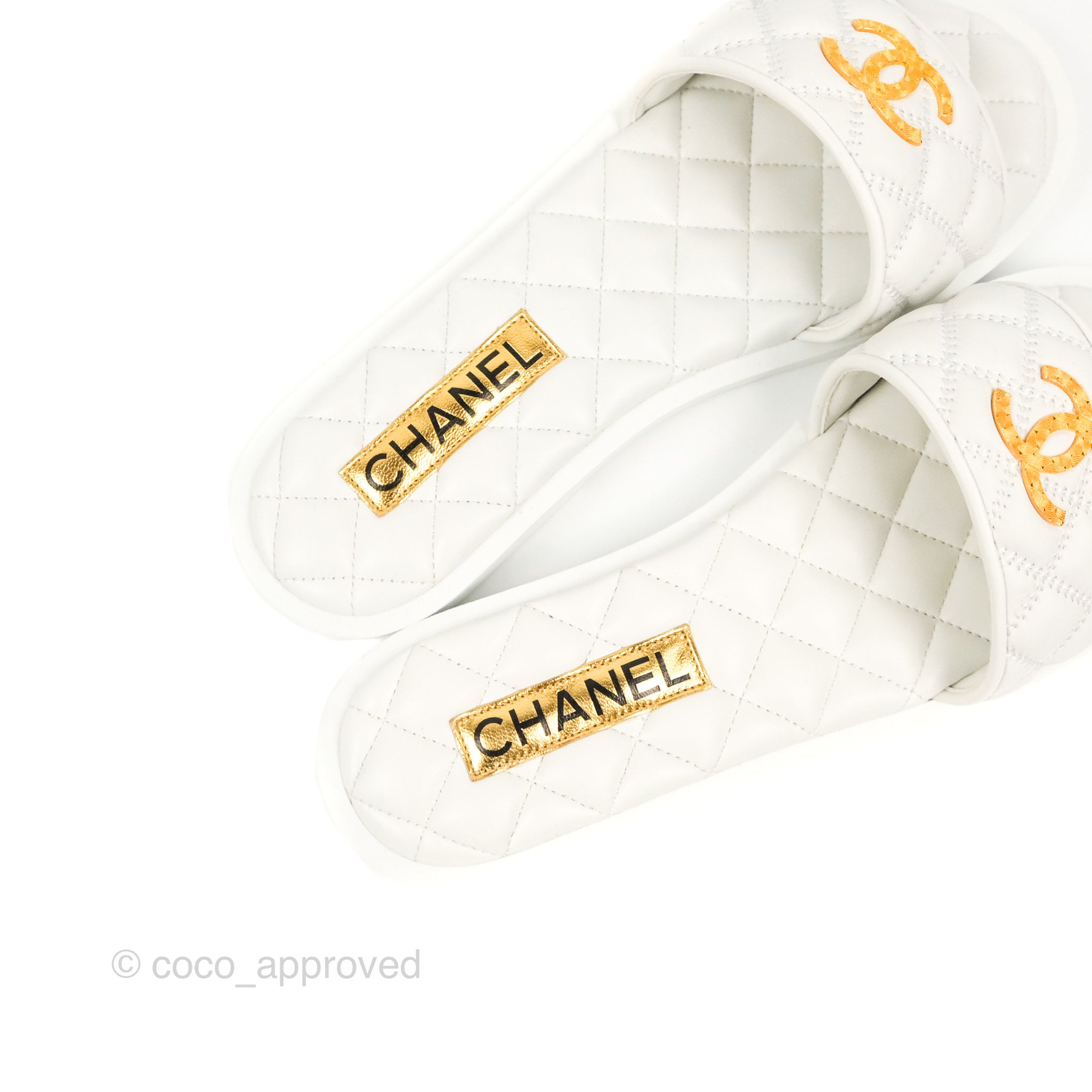 Chanel White Slippers – Coco Approved Studio