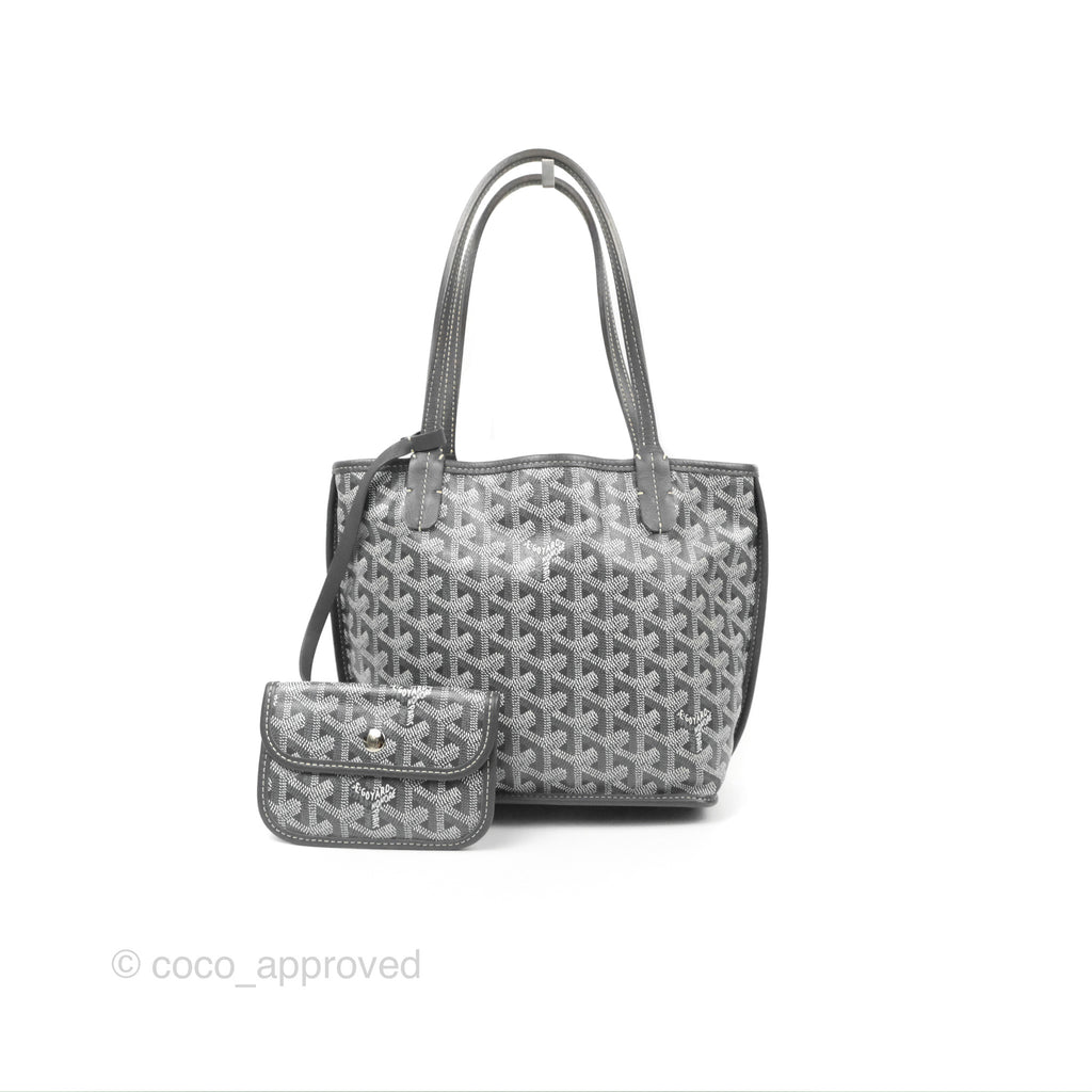 Goyard Saïgon Mini Bag Chevroches Calfskin Grey Silver Hardware – Coco  Approved Studio