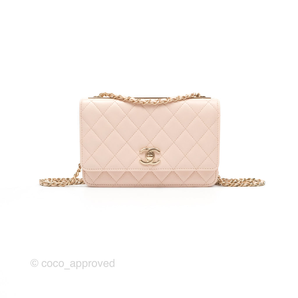 Chanel Trendy CC WOC Quilted Light Pink Lambskin Gold Hardware