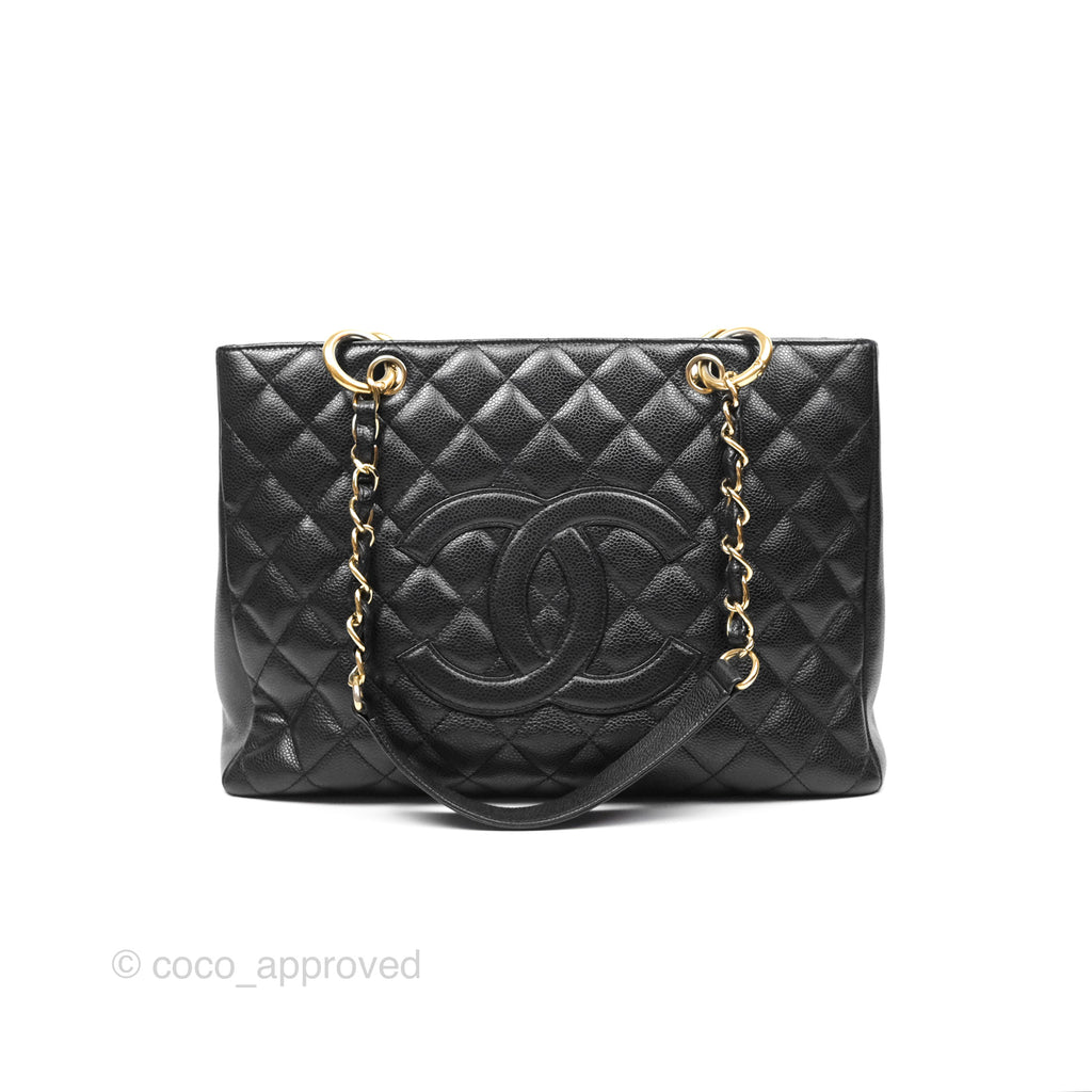 Chanel GST Black Caviar Gold Hardware