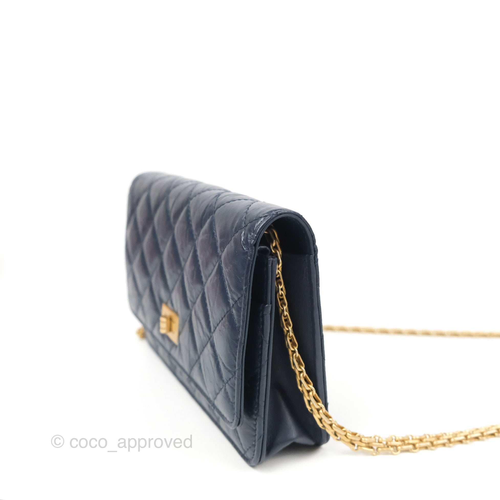 Chanel Gold metallic Quilted calf leather reissue 2.55 WOC wallet on chain  Golden Gold hardware ref.996661 - Joli Closet