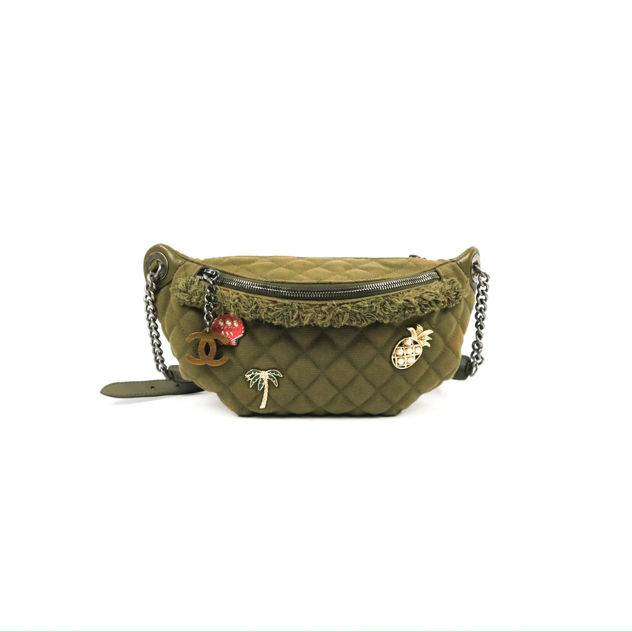 Chanel Coco Cuba Charms Waist Bag Khaki 17C – Coco Approved Studio