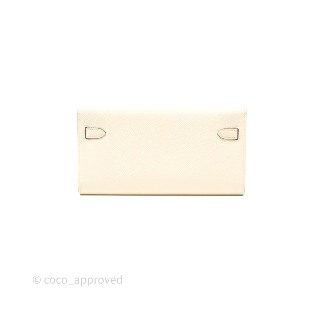 Hermès Kelly To Go Wallet Nata I2/ Sesame 2S Epsom Palladium Hardware