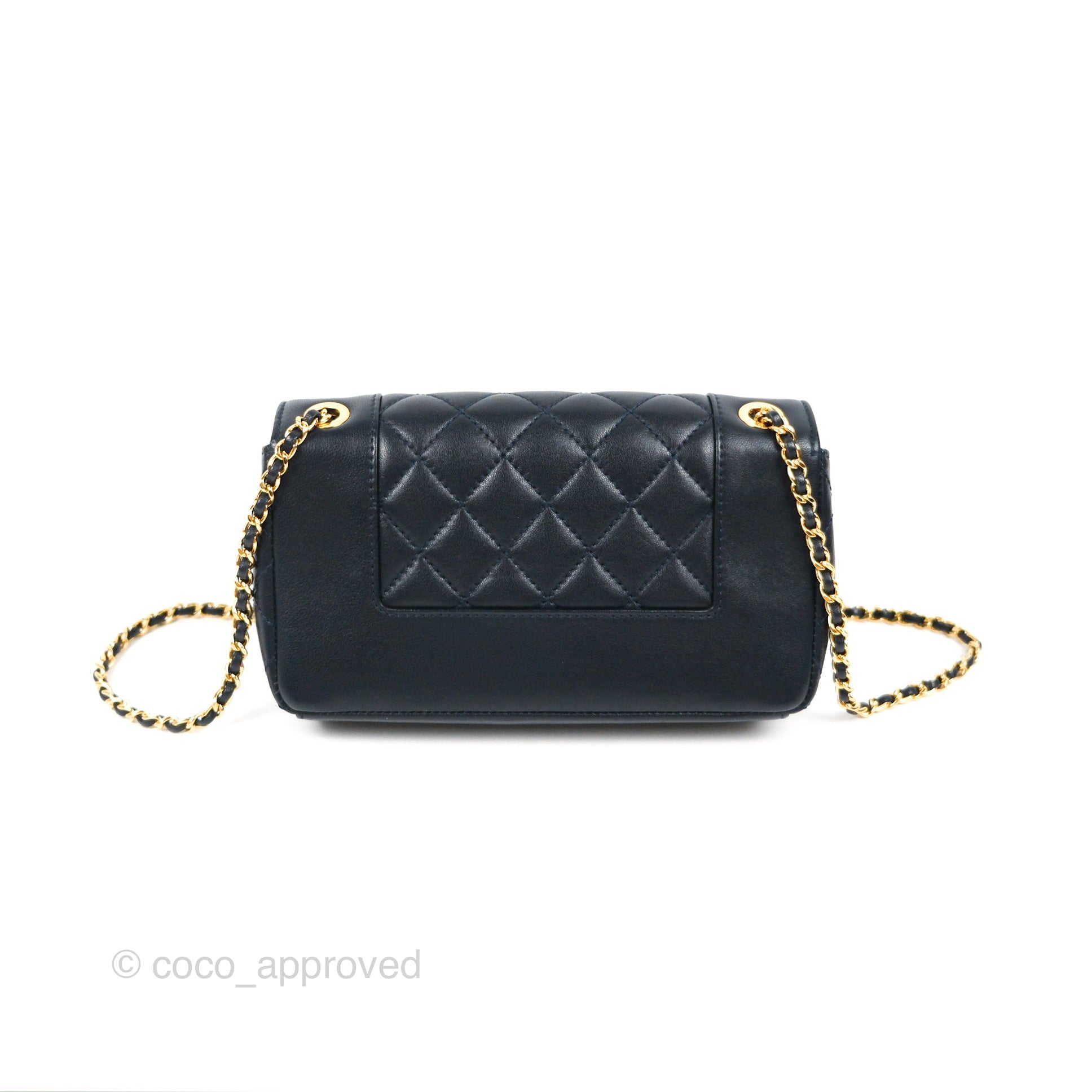Chanel Small Vintage Mademoiselle Flap Navy Sheepskin Gold Hardware – Coco  Approved Studio