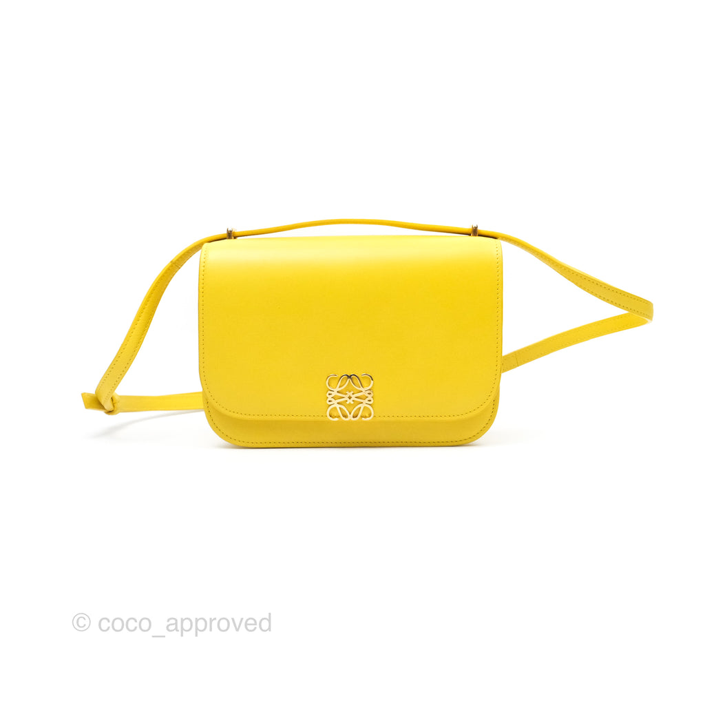 Loewe Small Goya Bag Yellow Silk Calfskin