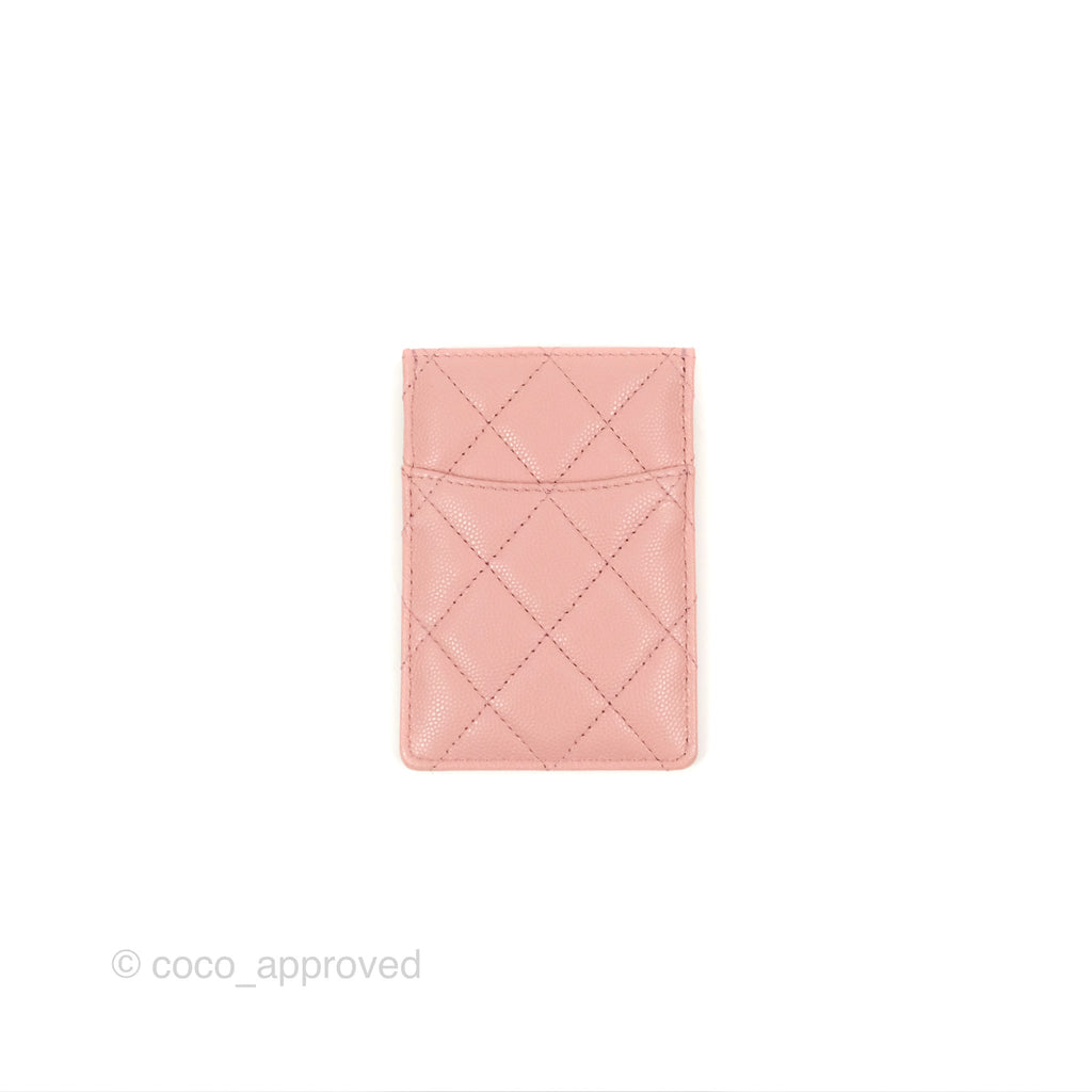 Chanel CC Resin Stone Card Holder Pink 23K