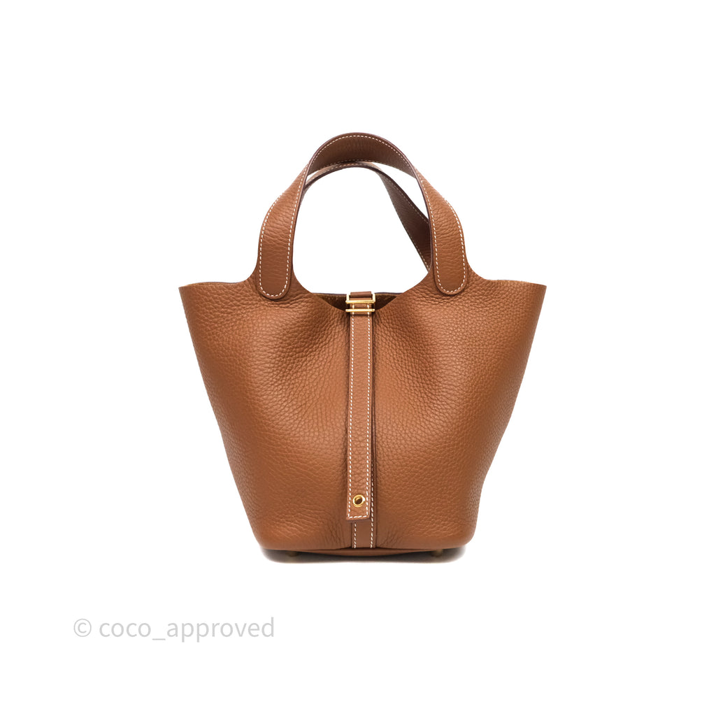 Hermès Picotin 18 Gold Clemence Gold Hardware