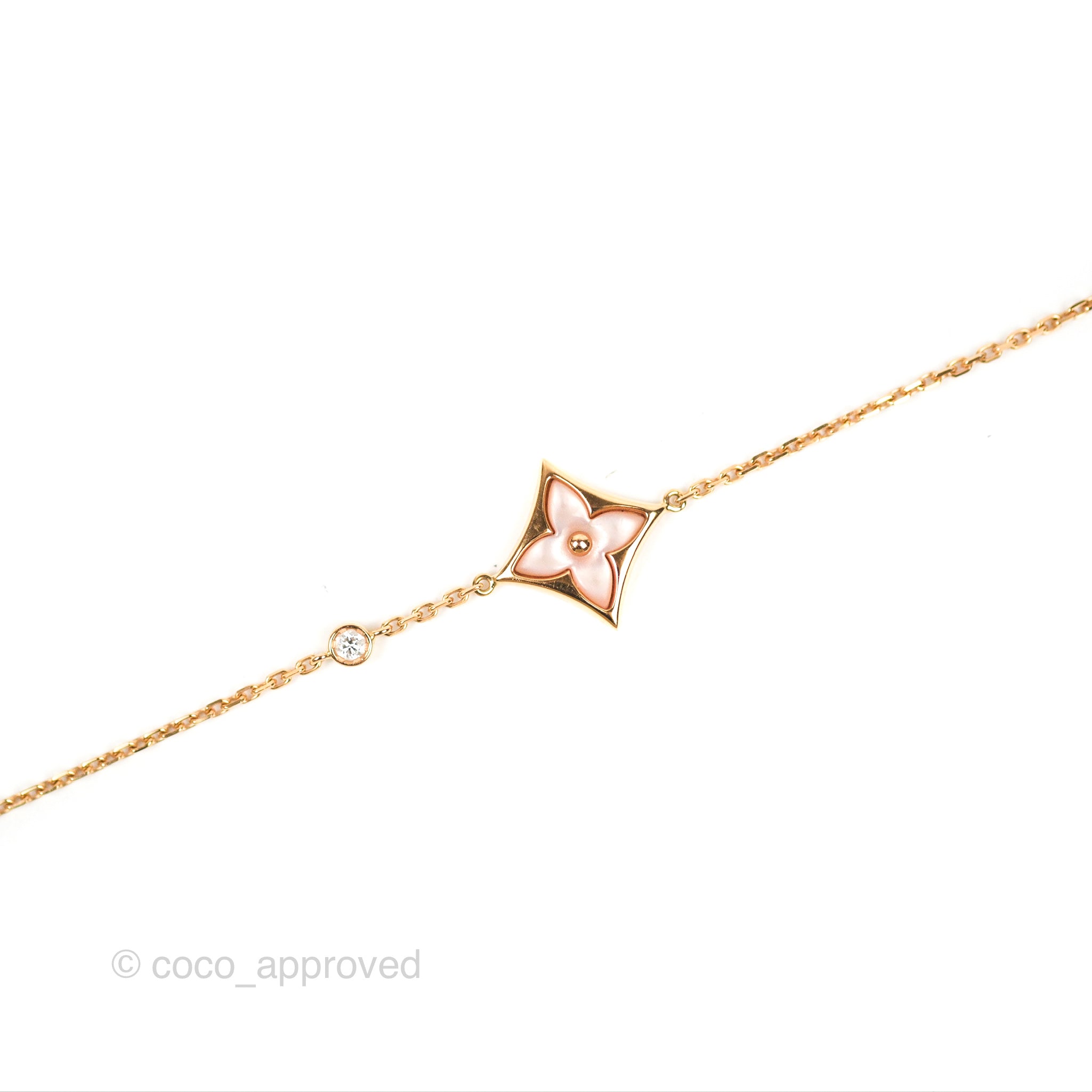 Louis Vuitton Color Blossom Star Bracelet, Pink Gold and White Mother-of-Pearl Pink. Size SA