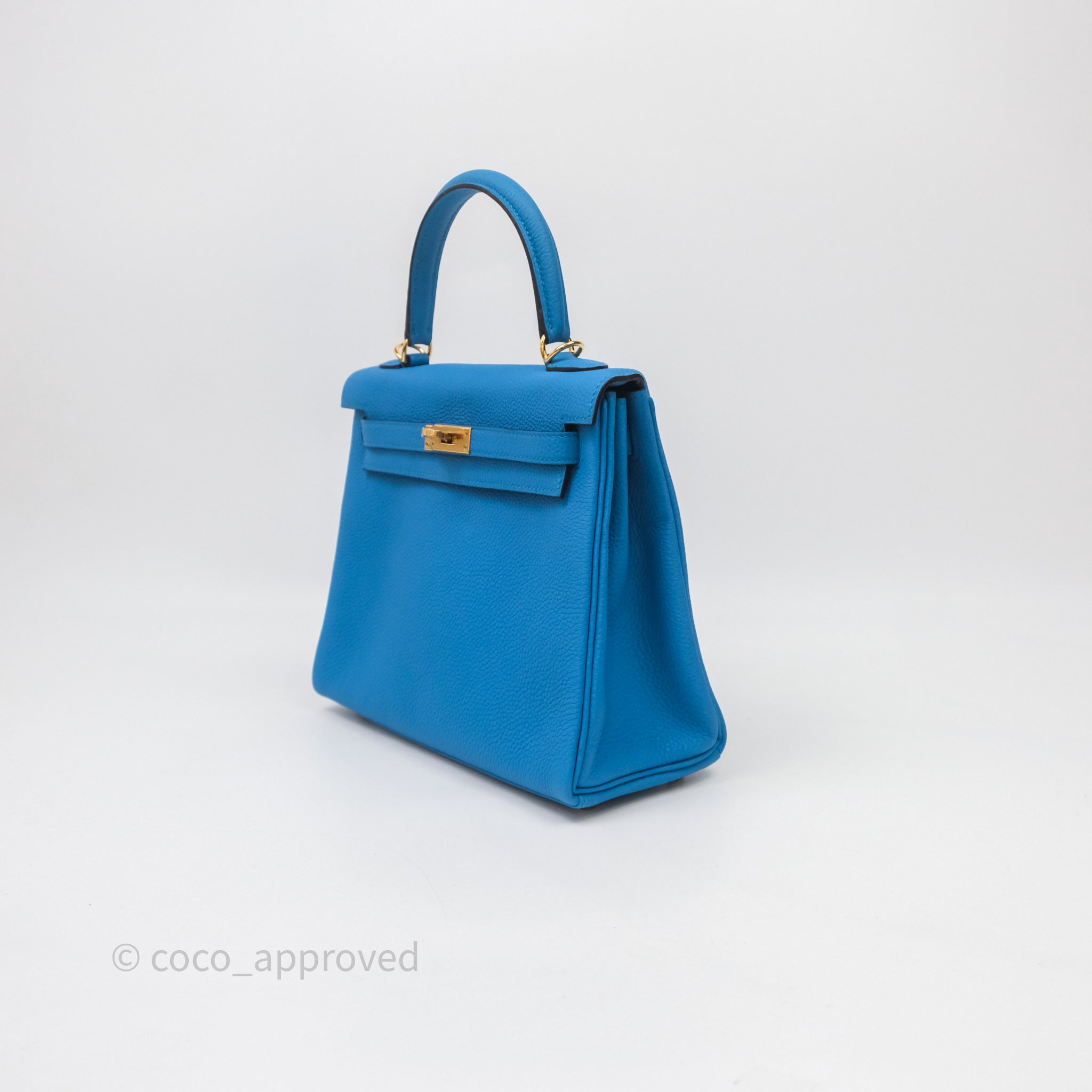 DM/Email To Purchase - Hermès Kelly 25 Bleu Zanzibar B3 Retourne