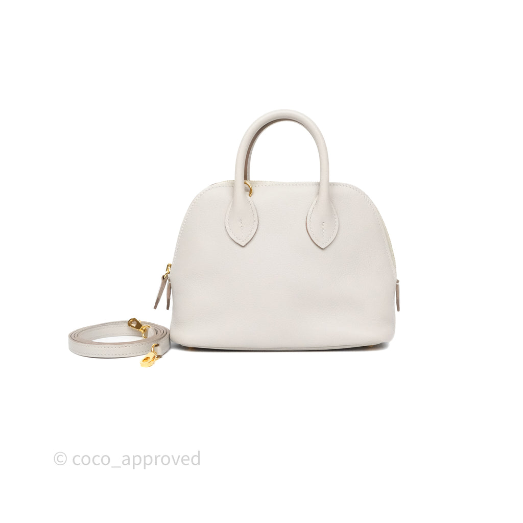 Hermès Bolide Mini 1923 Gris Perle 80 Evercolor Gold Hardware