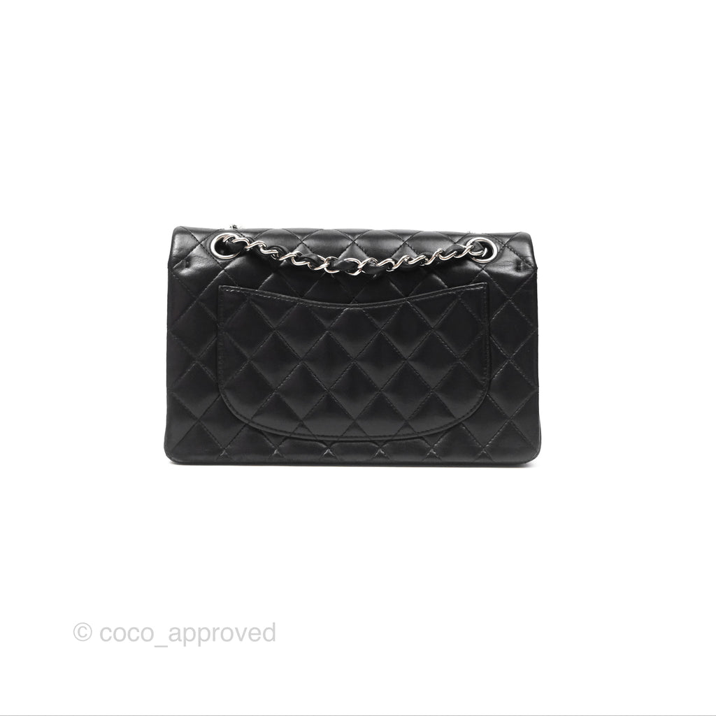 Chanel Small S/M Classic Flap Black Lambskin Silver Hardware