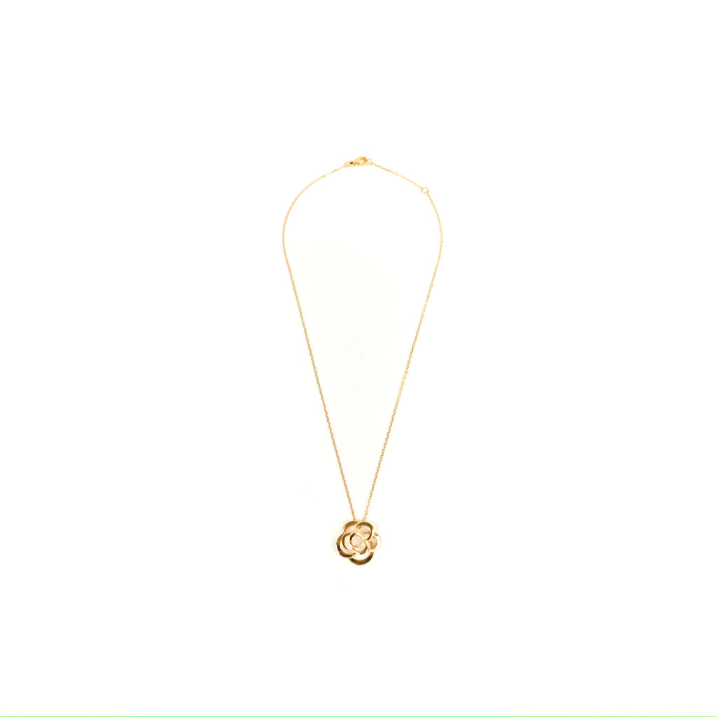 Chanel Fil De Camelia Necklace 18K Gold