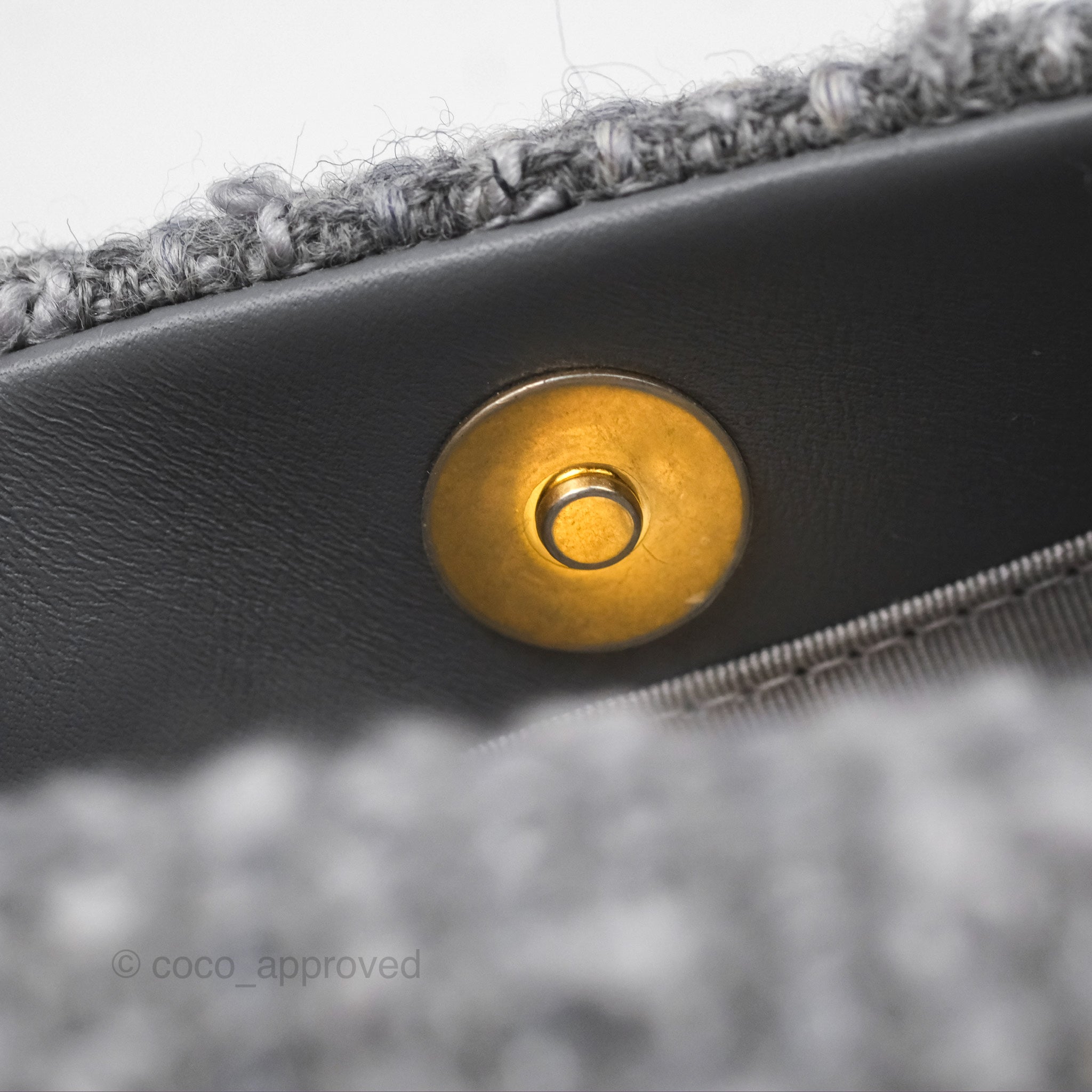 Chanel 19 Small Tweed Grey Mixed Hardware – Coco Approved Studio