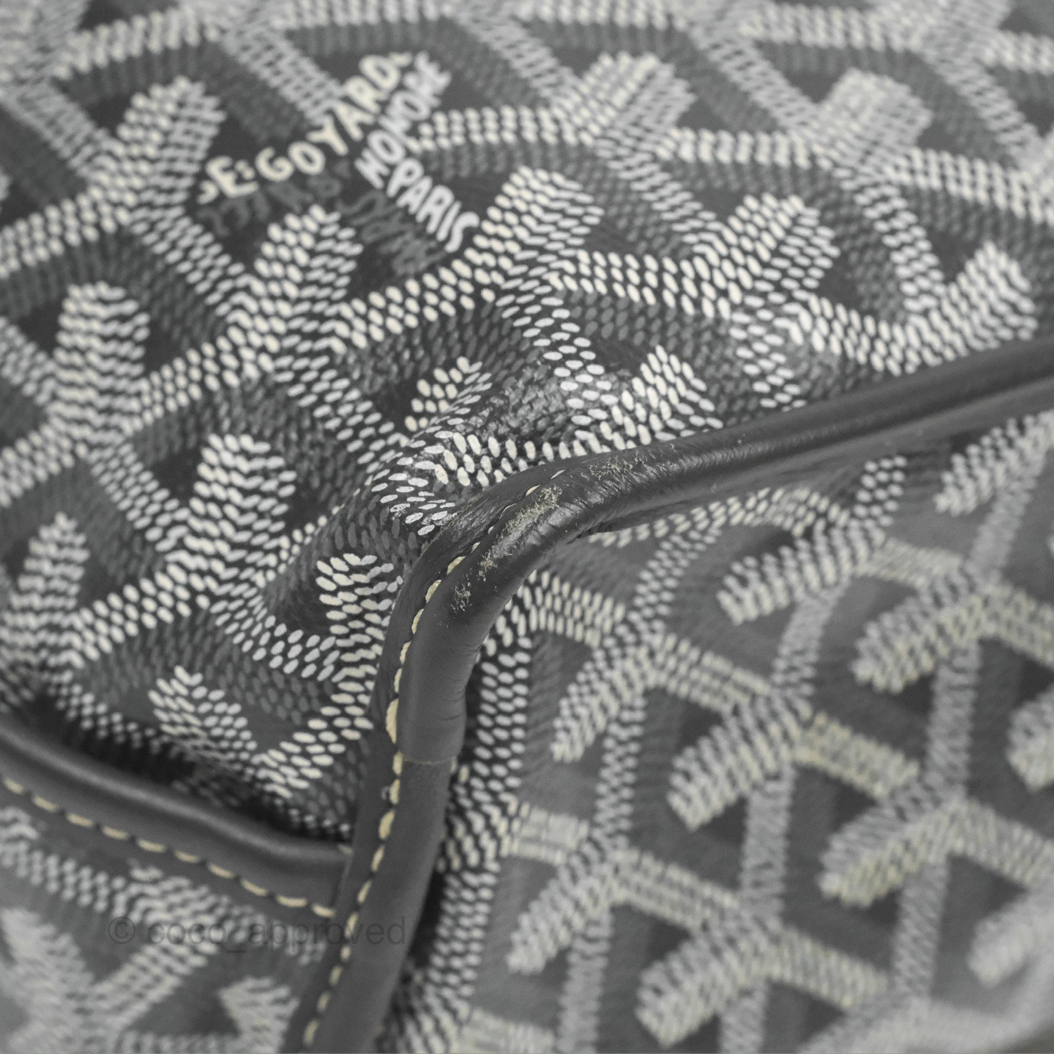 Goyard Anjou Mini Bag Goyardine Canvas Grey – Coco Approved Goyard Anjou Mini Bag Goyardine Canvas Grey – Coco Approved