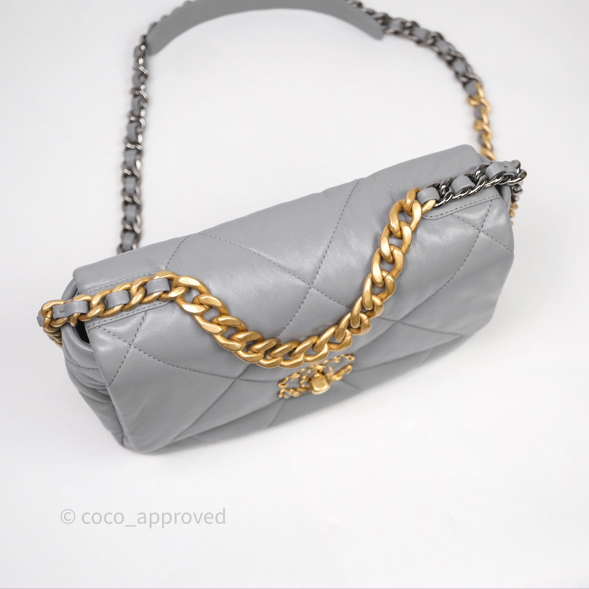 Chanel 19 Small Grey Mixed Hardware – Coco Approved Studio
