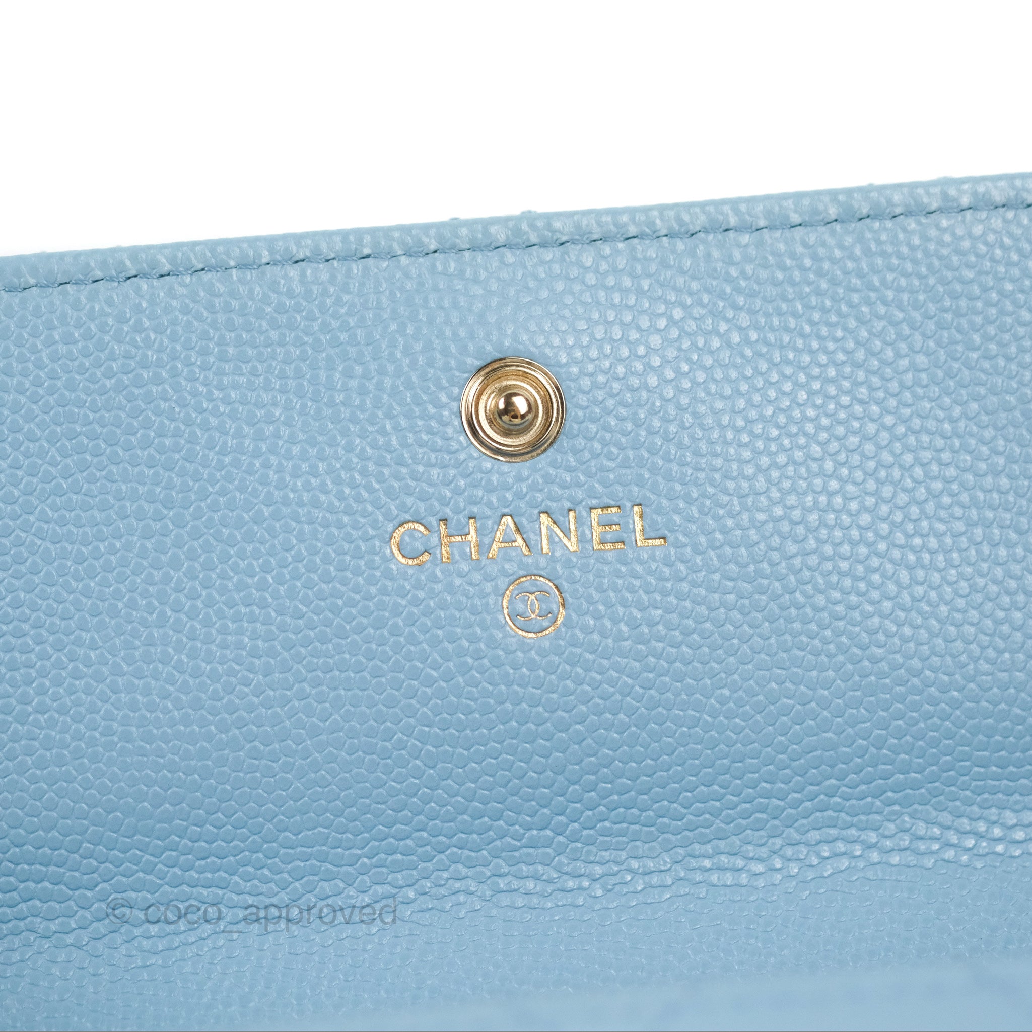 Chanel Long Flap Wallet Blue Caviar Gold Hardware – Coco Approved Studio