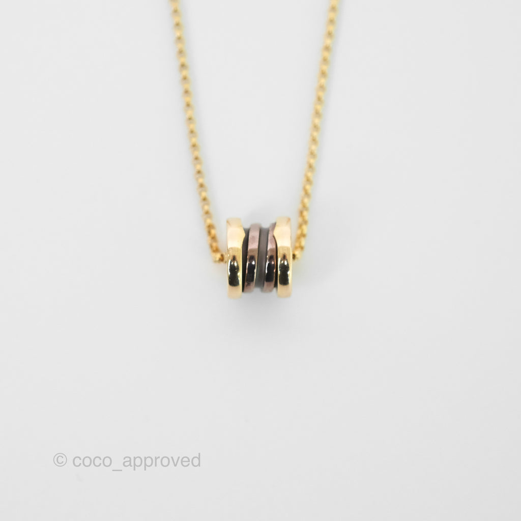 Bvlgari Mini Zero1 Necklace Ceramic Bronze Rose Gold