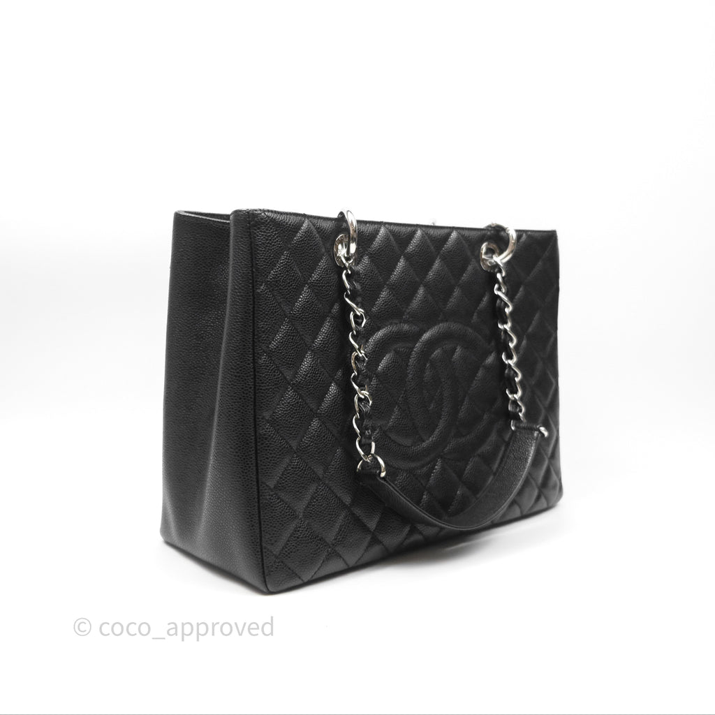 Chanel GST Black Caviar Silver Hardware