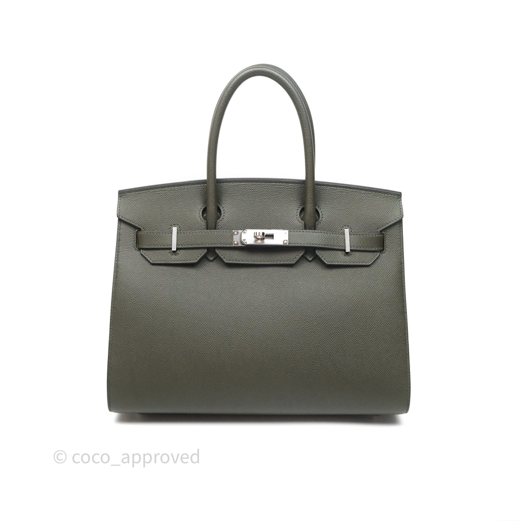 Hermès Birkin 30 Vert de Gris C6 Togo Sliver Hardware