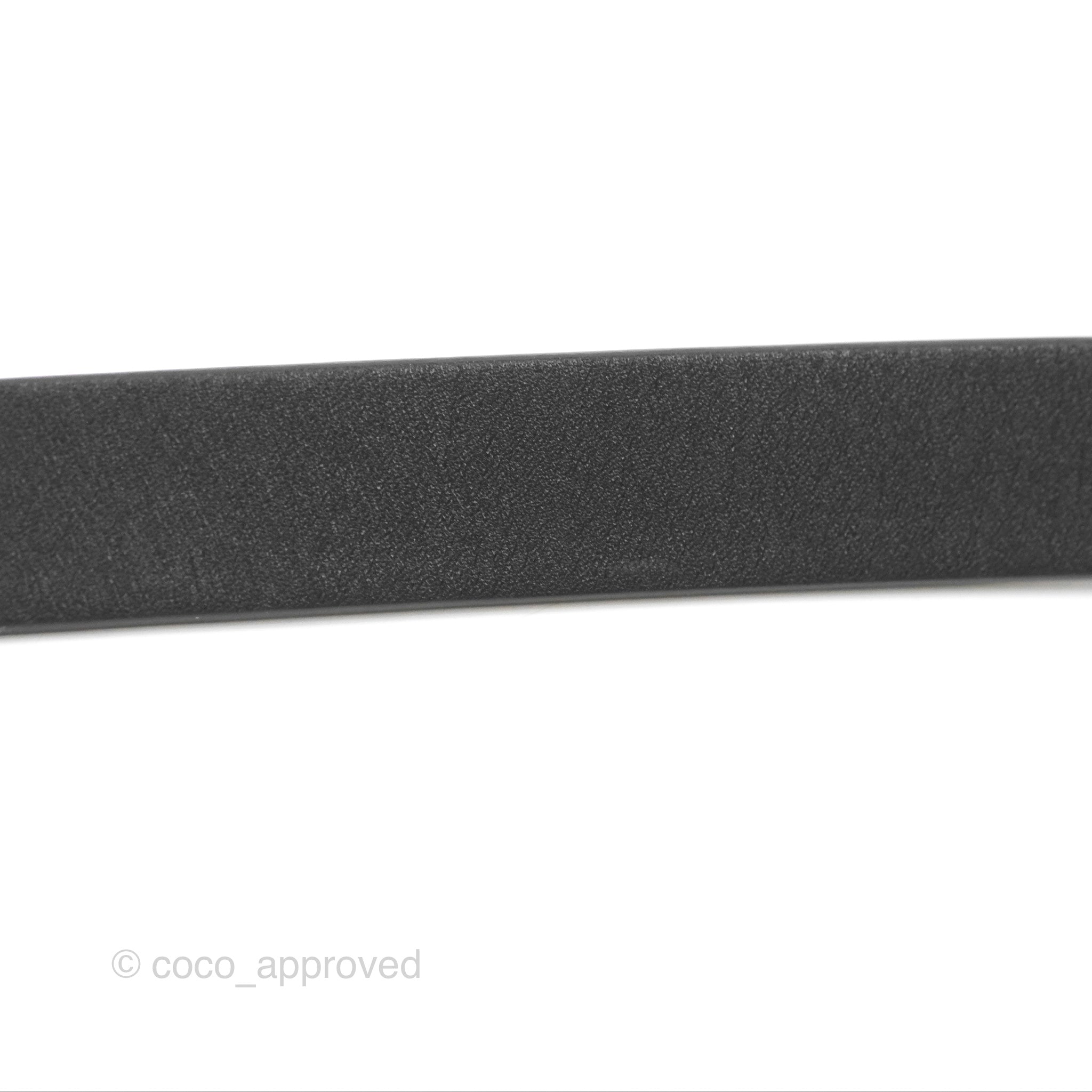 Saddle Belt Black Ultrasmooth Calfskin, 20 MM