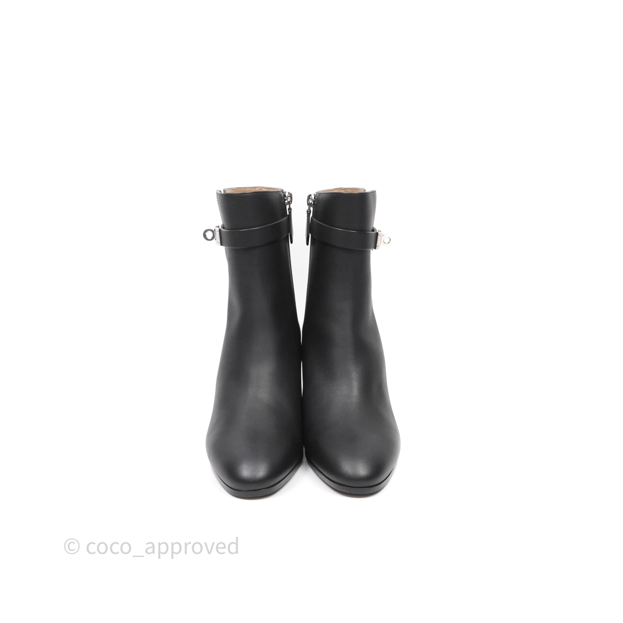 Hermes Saint Germain Ankle Boot Noir Size 39 – Coco Approved Studio