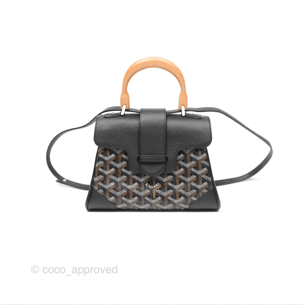 Goyard Saïgon Mini Bag Chevroches Calfskin Noir Silver Hardware