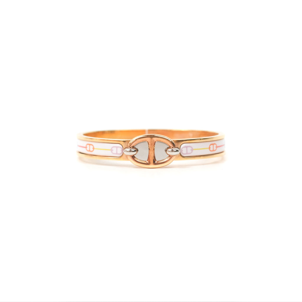 Hermès Mini Clic Chaine D'ancre Farandole Bracelet Pastel Acidulé Rose Gold Hardware