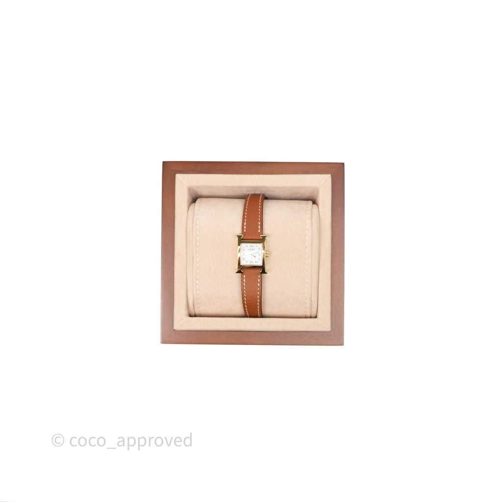 Hermès Heure H TPM Watch Gold Epsom Gold Hardware