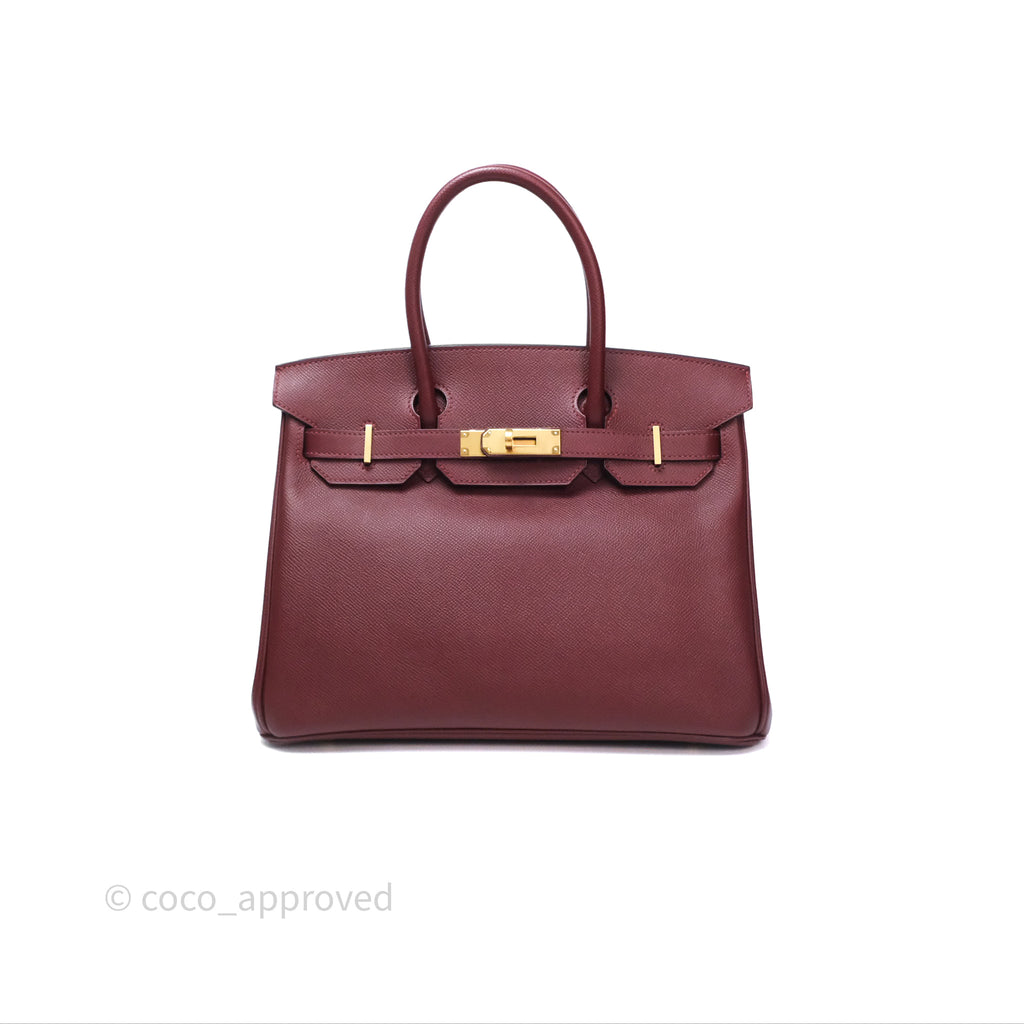 Hermès Birkin 30 Retourne Rouge H 55 Epsom Gold Hardware