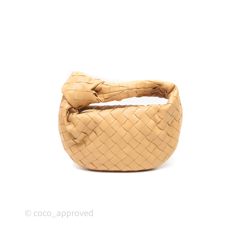 Bottega Veneta Mini Jodie Bag Intrecciato Almond Lambskin