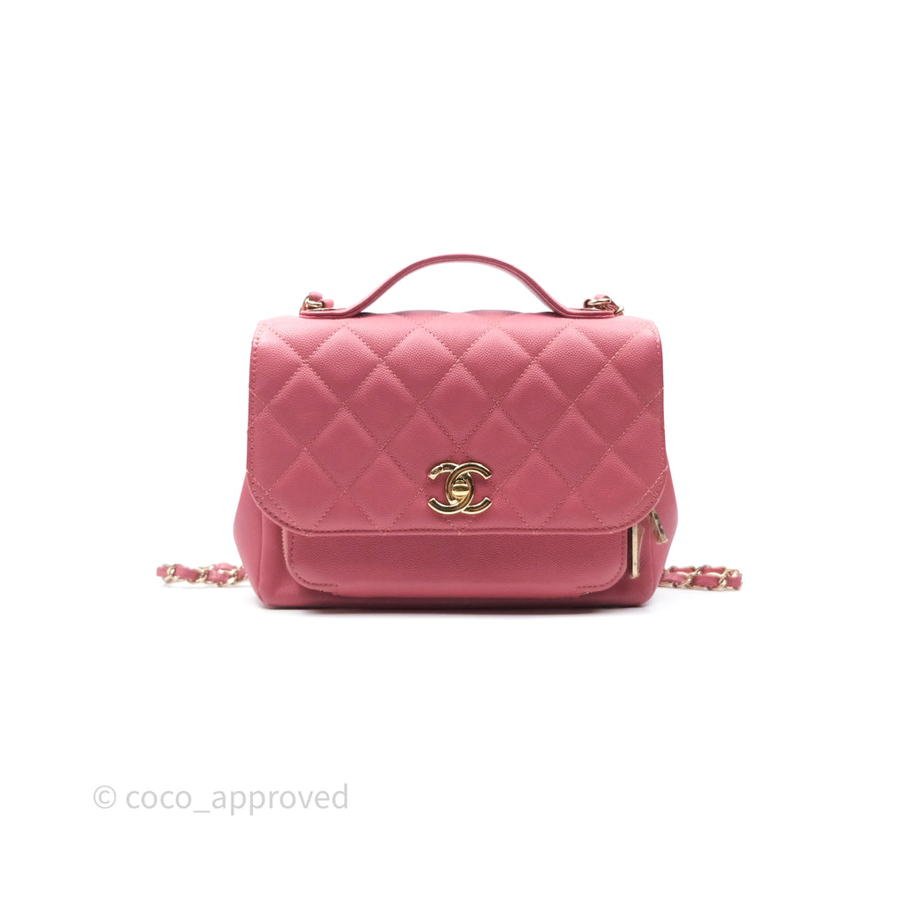 Chanel Quilted Medium Business Affinity Flap Rose Pink Caviar Gold Hardware