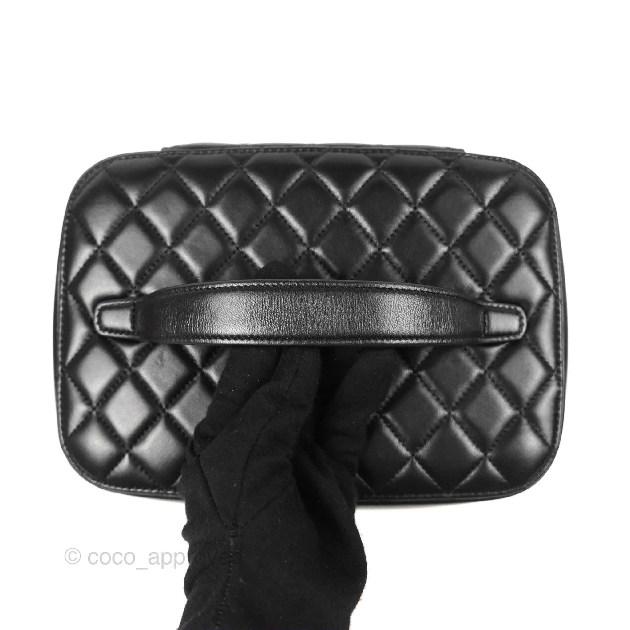 Sold at Auction: Chanel Silver Leather Toiletry Bag