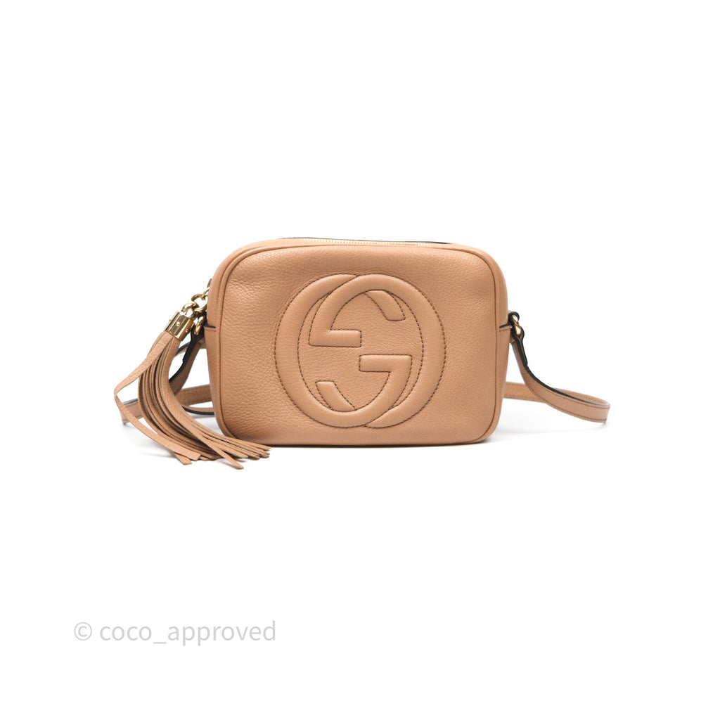 Gucci Small Soho Disco Bag Calfskin Beige