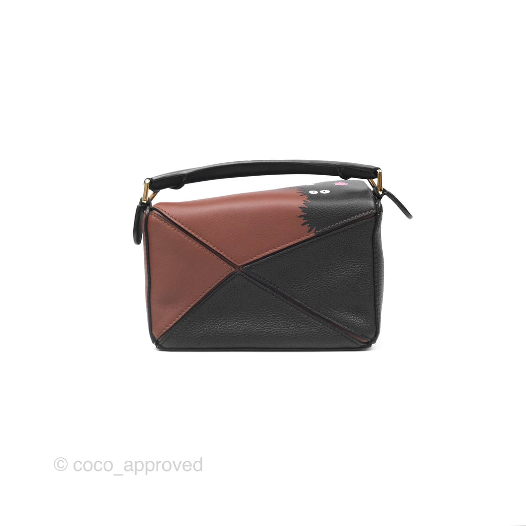 Loewe X Studio Ghibli Spirited Away Mini Puzzle Brown Calfskin