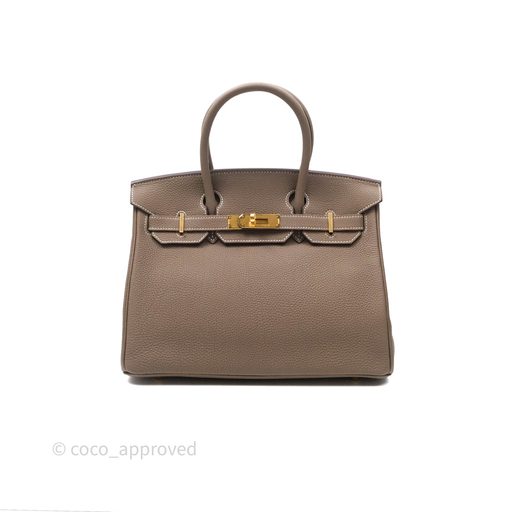 Hermès Birkin 30 Retourne Etoupe 18 Togo Gold Hardware