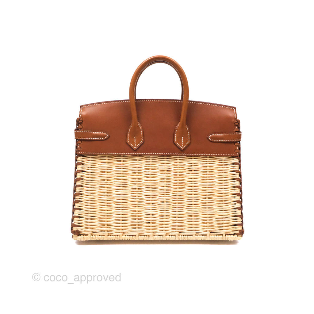 Hermès Birkin Picnic 25 Osier/ Barenia Naturel 27/ Fauve 34 Palladium Hardware