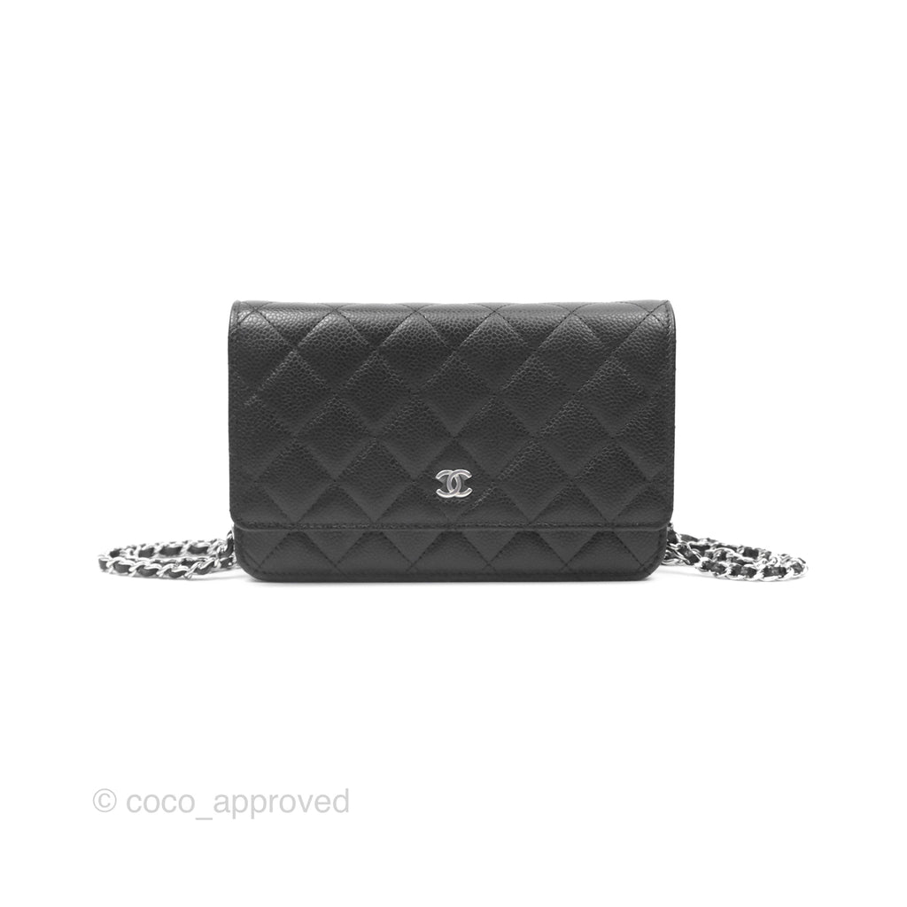 Chanel Quilted Classic WOC Black Caviar Silver Hardware