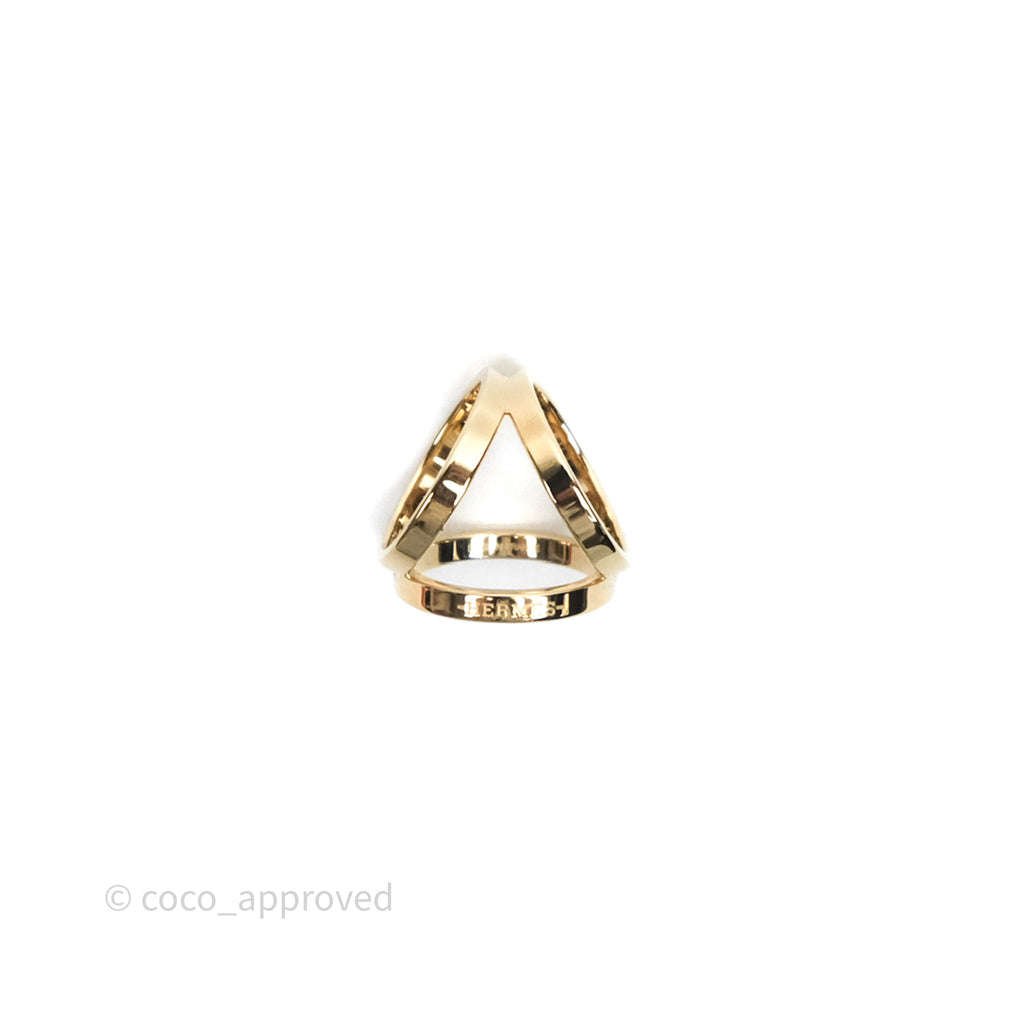 Hermès Trio Scarf 90 Ring Permabrass Hardware