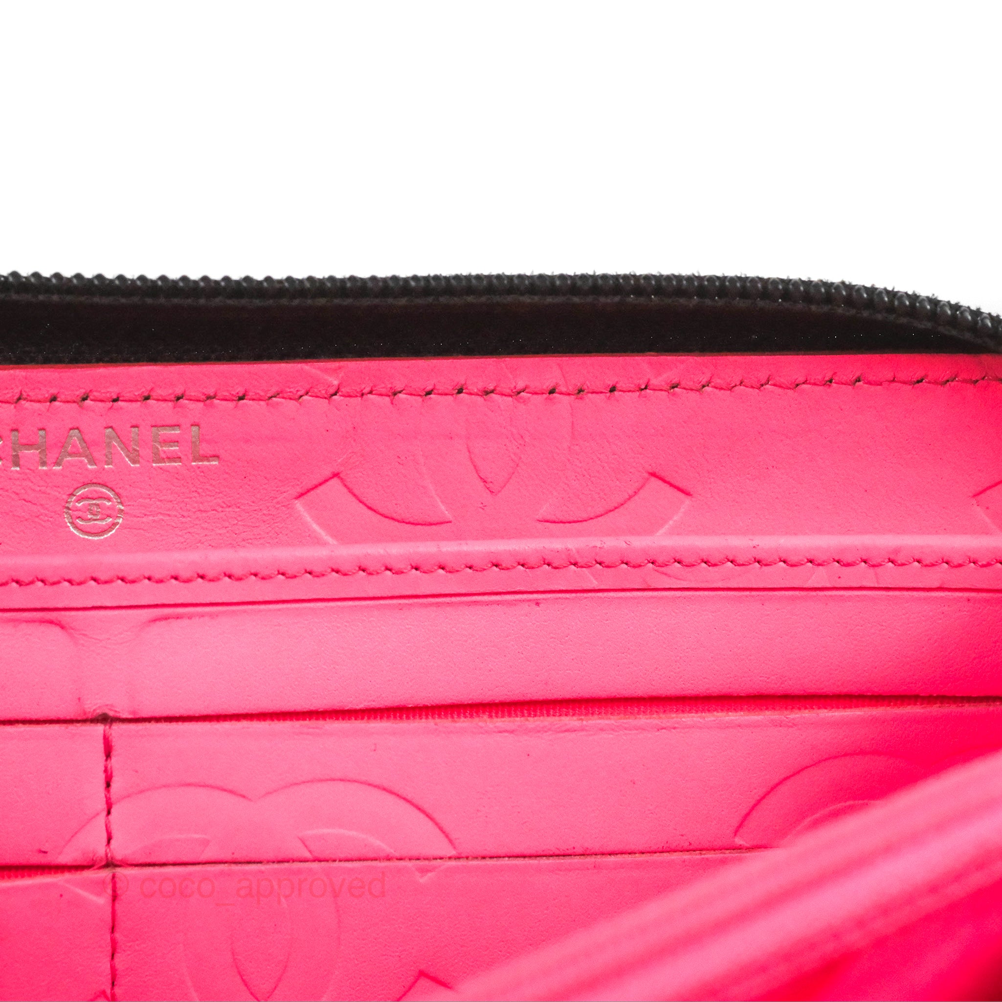 Chanel Beige Quilted Calfskin Leather Cambon Ligne L Yen Wallet