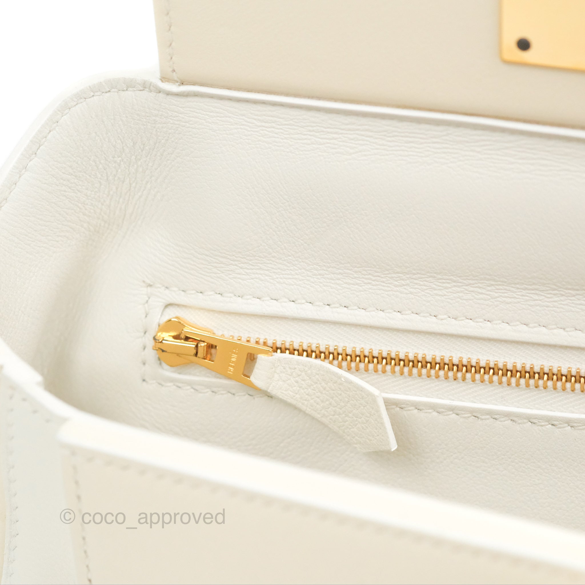 Hermès 24/24 21 Mini Blanc/Nata Evercolour/Swift Gold Hardware