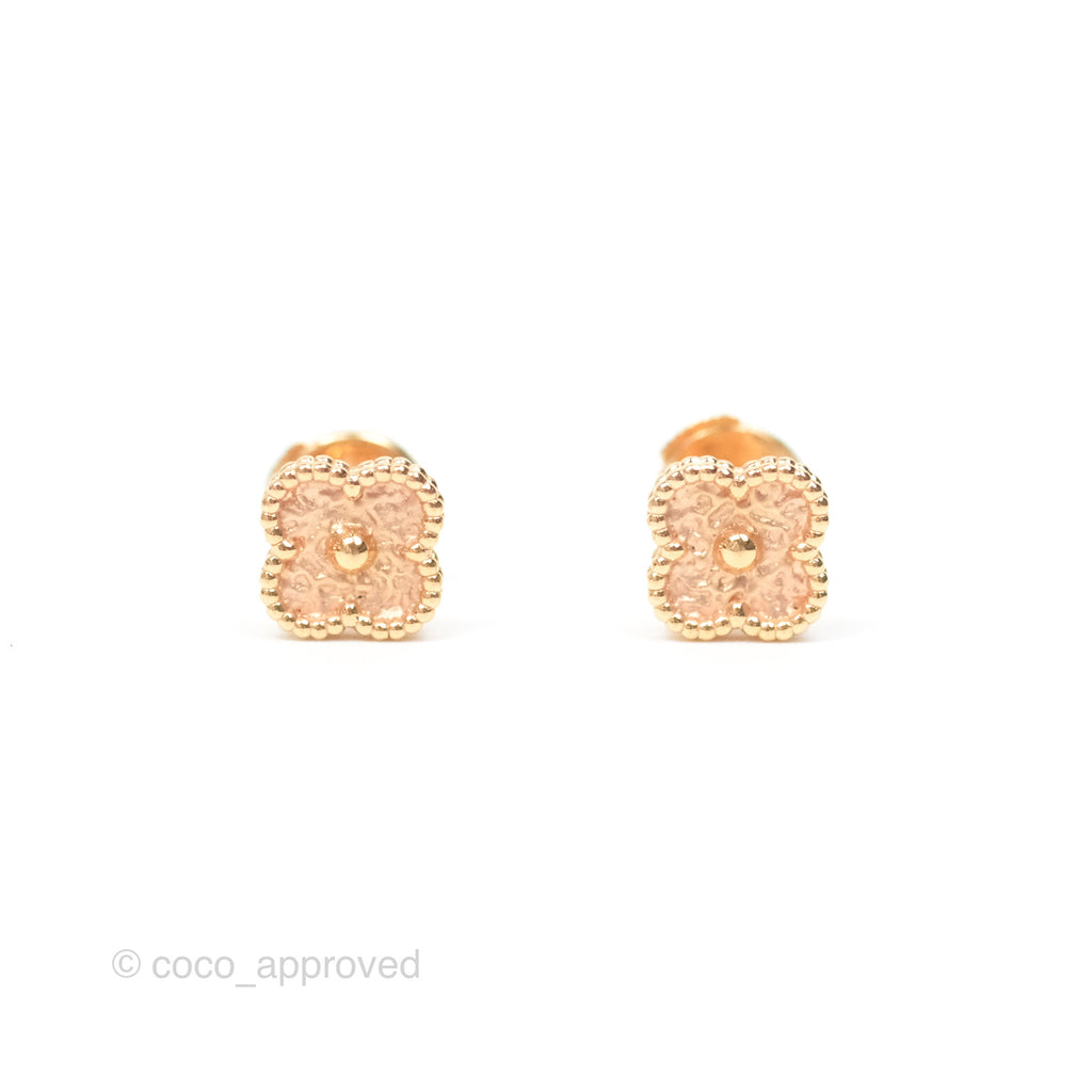 Van Cleef & Arpels Sweet Alhambra Earrings 18K Rose Gold