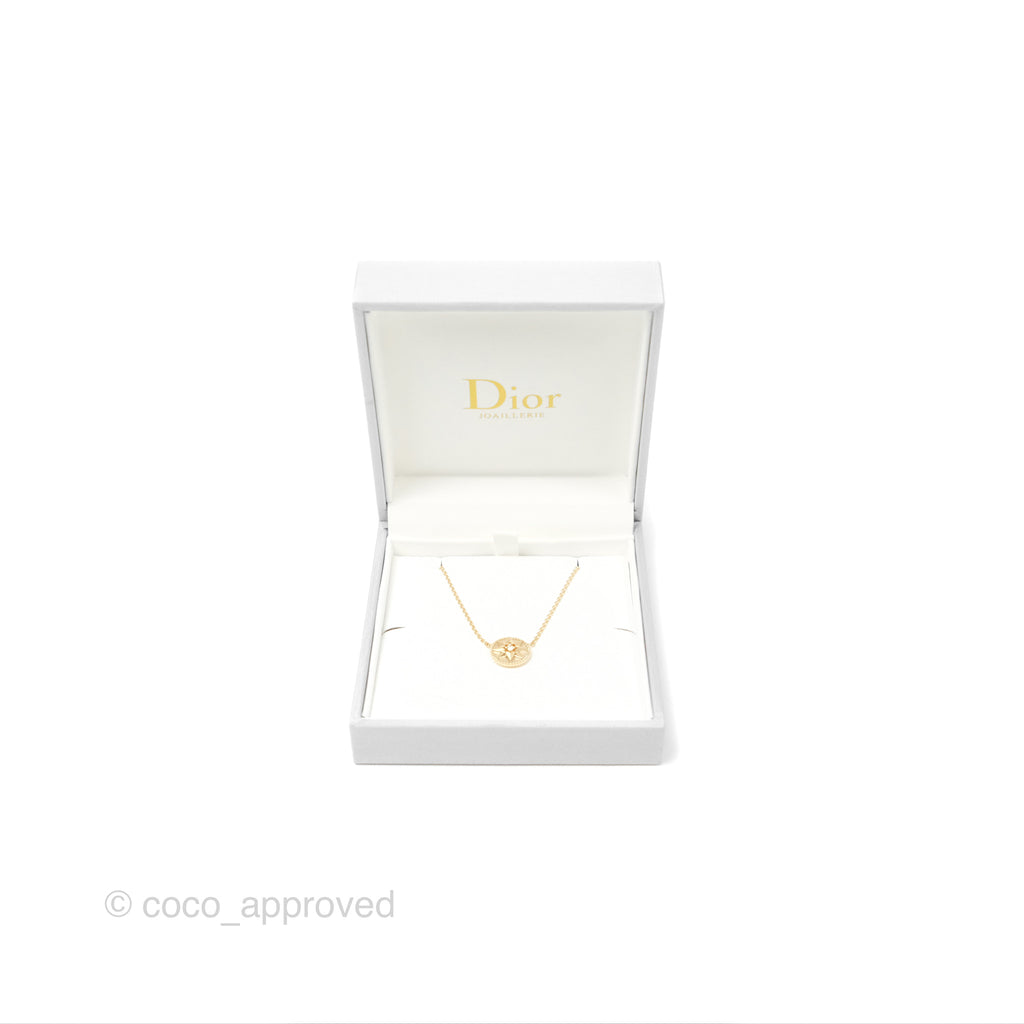 Dior Rose des Vents Necklace Yellow Gold Diamond Mother-of-Pearl