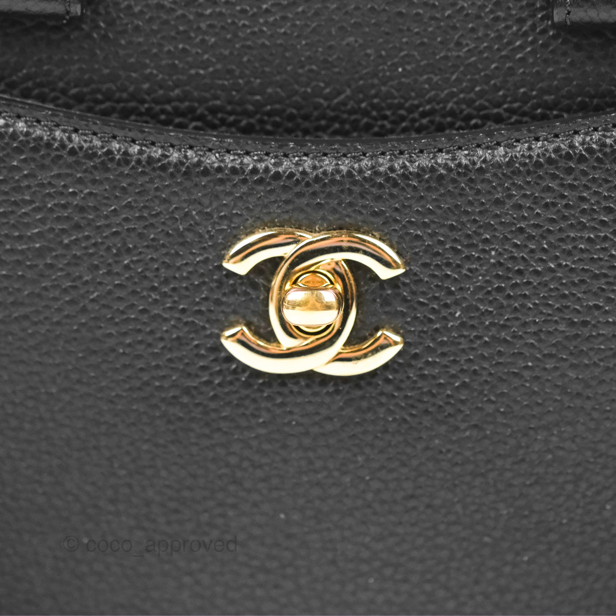 Chanel Mini Neo Executive Shopper Tote Black Grained Calfskin Gold