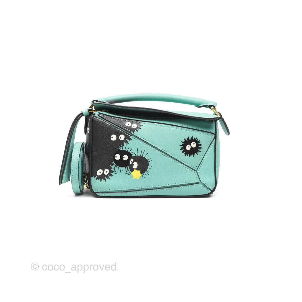 Loewe x Studio Ghibli Spirited Away Mini Puzzle Mint Calfskin