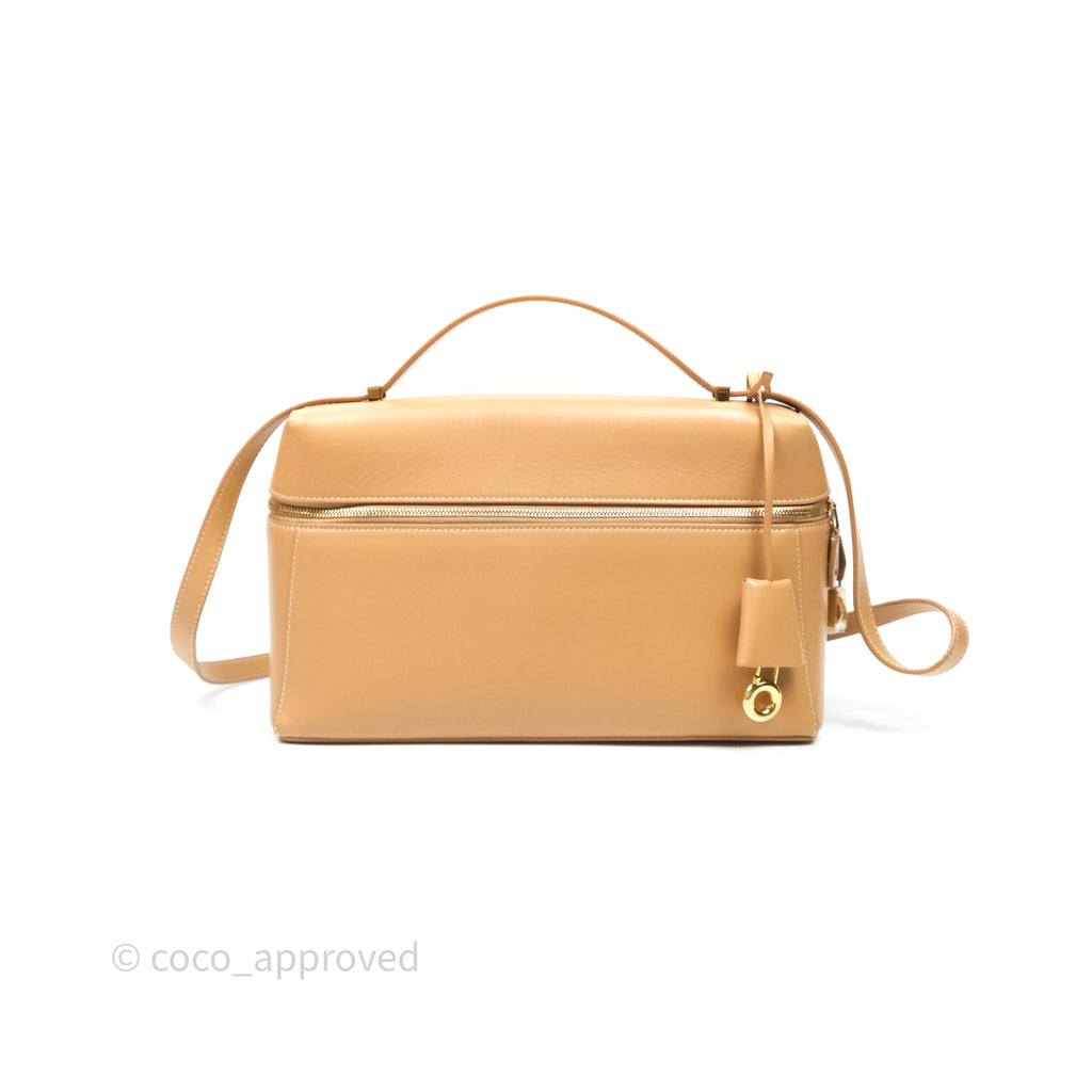 Loro Piana Extra Bag L27 Light Bamboo Calfskin Gold Hardware