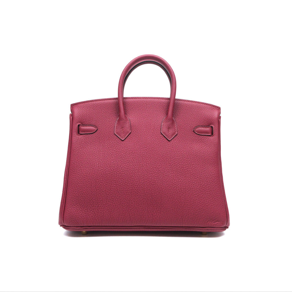 Hermès Birkin 25 Retourne Rouge Grenat K1 Togo Gold Hardware