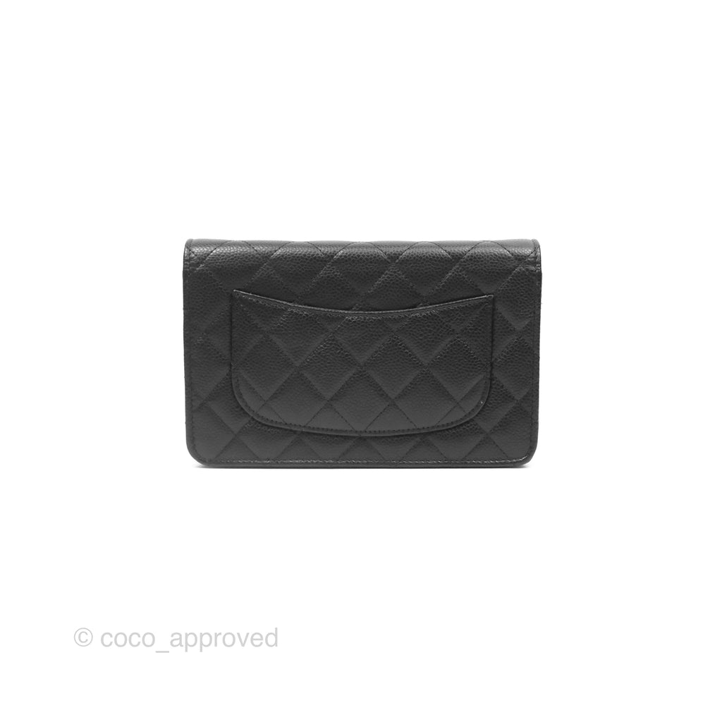 Chanel Quilted Classic WOC Black Caviar Silver Hardware